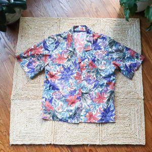 Vintage Hawaiian Shirt -- Floral, Tropical